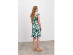 Dámské šaty 16454 Světle béžová / zelená - Vamp 3