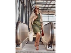 Dámské šaty 184989 khaki - Fasardi 1