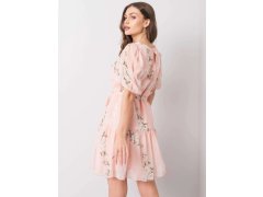 Dámské květované šaty LK SK 508129.06X Pudr růžová - Lakerta 6