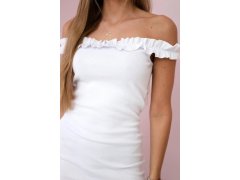 Dámské španělské šaty s volánky 9097 Bílá - K-Fashion 2