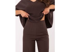 Dámské kalhoty IT SP FL9068.96 Tmavě hnědá - Rue Paris 4