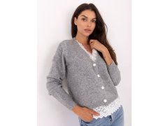 Dámský svetr PM SW F513.16 Šedý s&nbsp;ecru - FPrice 2
