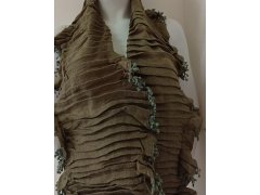 Dámská šála Leni 777 khaki - FPrice 2