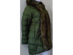 Dámská zimní bunda s kožešinou W749 zelená - Goodlooking 3