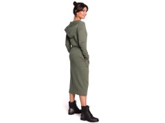Dámské šaty B128 Khaki tmavě zelená - BEwear 1