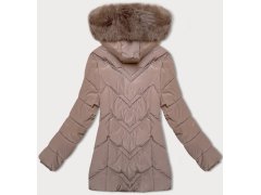 Dámská zimní bunda s kapucí (B8300-48) béžová - S´west 1