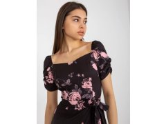Dámské šaty LK SK 508641.29 Černá s&nbsp;růžovou vzor - FPrice 7