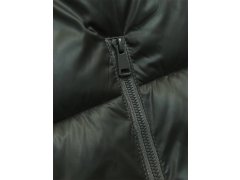 Krátká dámská vesta v khaki s kapucí (B8156-11) - Goodlooking 2