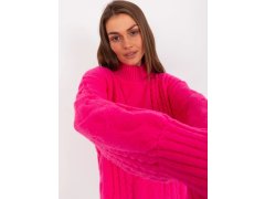 Dámské svetrové šaty AT SW 2367 1.35P Fluo růžová - FPrice 3