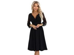 Elegantní midi šaty 657-1 černé - Numoco 5