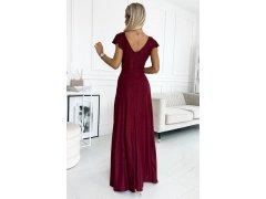 Dámské šaty 411-8 CRYSTAL bordó - Numoco 1