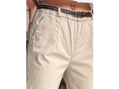 Dámské kalhoty chinos s páskem RELCIX lUY2585 béžové - FashionStreet 2