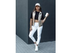 Dámská prošívaná vesta se stojáčkem TY4439 béžová - FashionStreet 2