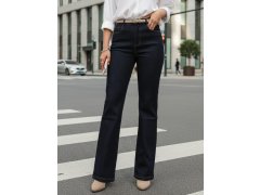 Dámské džíny s&nbsp;vysokým pasem UY2911 tmavě modré - FashionStreet 1