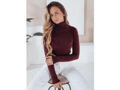 Dámský svetr s&nbsp;rolákem A11 MY2490 tm. hnědý - FashionStreet 1
