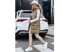 Dámská prošívaná vesta s kapucí TY5258 zlatá - Fashion Street 2