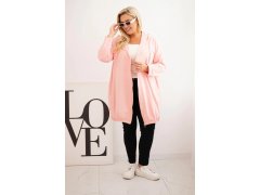 Dámská mikina Plus Size 6366 růžová - Kesi 1