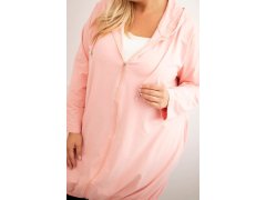 Dámská mikina Plus Size 6366 růžová - Kesi 2