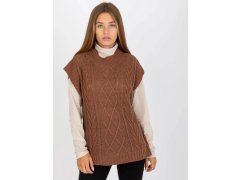 Dámská vesta D90027W90785B2 hnědá - FPrice 6