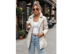 Dámská přechodná bunda TY5587 krémová - FashionStreet 2