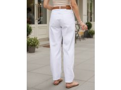 Dámské džíny s páskem UY2930 bílé - FashionStreet 3