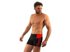 Plavecké boxerky 384 černo-červené - Sesto Senso 2