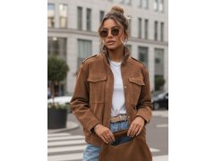 Dámská semišová bunda bomber TY5644 hnědá - FashionStreet 6
