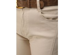 Dámské džíny s páskem mom fit UY3056 béžové - FashionStreet 2