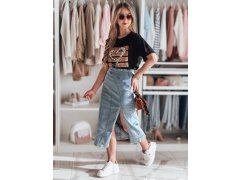 Džínová midi sukně CY0481 modrá - FashionStreet 2