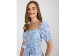 Dámské šaty LK SK 509002.03P bílo-modré - FPrice 2