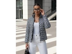 Dámská přechodová bunda se kšiltovkou TY4505 černo-bílá - FashionStreet 4