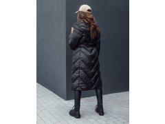 Dámský prošívaný kabát s&nbsp;kapucí TY4513 černý - FashionStreet 2