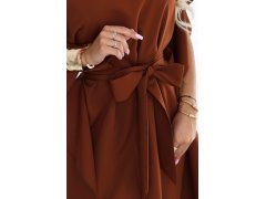 Dámské šaty SOFIA 287-45 skořicově hnědé - Numoco 7