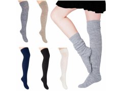 Vlněné dámské nadkolenky 089 2