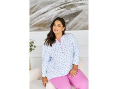 3462 DÁMSKÉ DLOUHÉ PYŽAMO YOLANDA 2XL-4XL 2