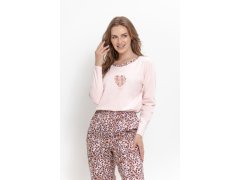 3622 DÁMSKÉ DLOUHÉ PYŽAMO PINKI M–XL 3
