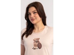 Dámské pyžamo šortky Méďa Coffee 2