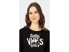 Dámská noční košile s dlouhým rukávem Good vibes 3