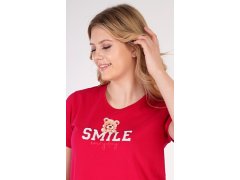 Dámská noční košile s krátkým rukávem Méďa Smile 6