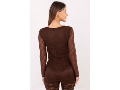 Hedvábná blůza s krajkou model 220321 Italy Moda 2