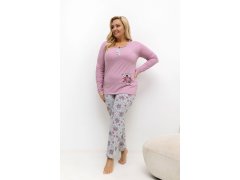 Pohodlná pyžama pro plnoštíhlé model 221188 Forever Pink 1