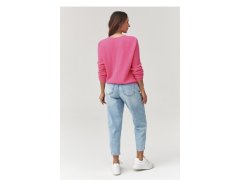 Svetr na zapínání oversize model 223261 Makadamia 2