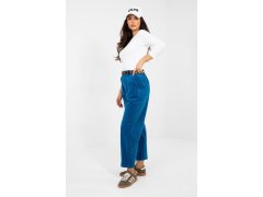 Manšestrové kalhoty s vysokým pasem model 224058 Italy Moda 1