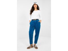 Manšestrové kalhoty s vysokým pasem model 224058 Italy Moda 3