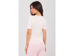 Svetr s krátkým rukávem s proužky model 224318 Factory Price 2