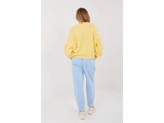 Manšestrové kalhoty s vysokým pasem model 224381 Italy Moda 1