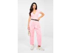 Manšestrové kalhoty s vysokým pasem model 224383 Italy Moda 2
