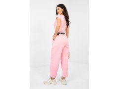 Manšestrové kalhoty s vysokým pasem model 224383 Italy Moda 4