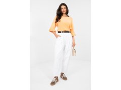Manšestrové kalhoty s&nbsp;vysokým pasem model 224384 Italy Moda 3