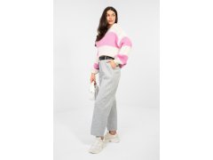 Teplákové kalhoty s vysokým pasem model 224387 Italy Moda 1